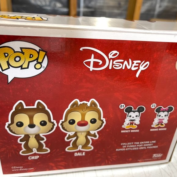 FUNKO POP 2017 SDCC EXCLUSIVE CHIP & DALE FLOCKED - NEW - CASING DAMAGED - Picture 6 of 7
